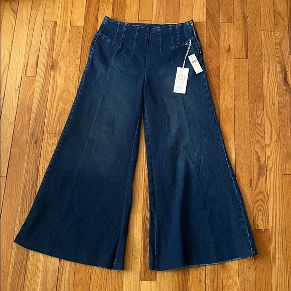 Pilcro NWT A-Line Trapeze High-Rise Wide-Leg Jeans Size 28 Anthropolgie - Picture 5 of 16